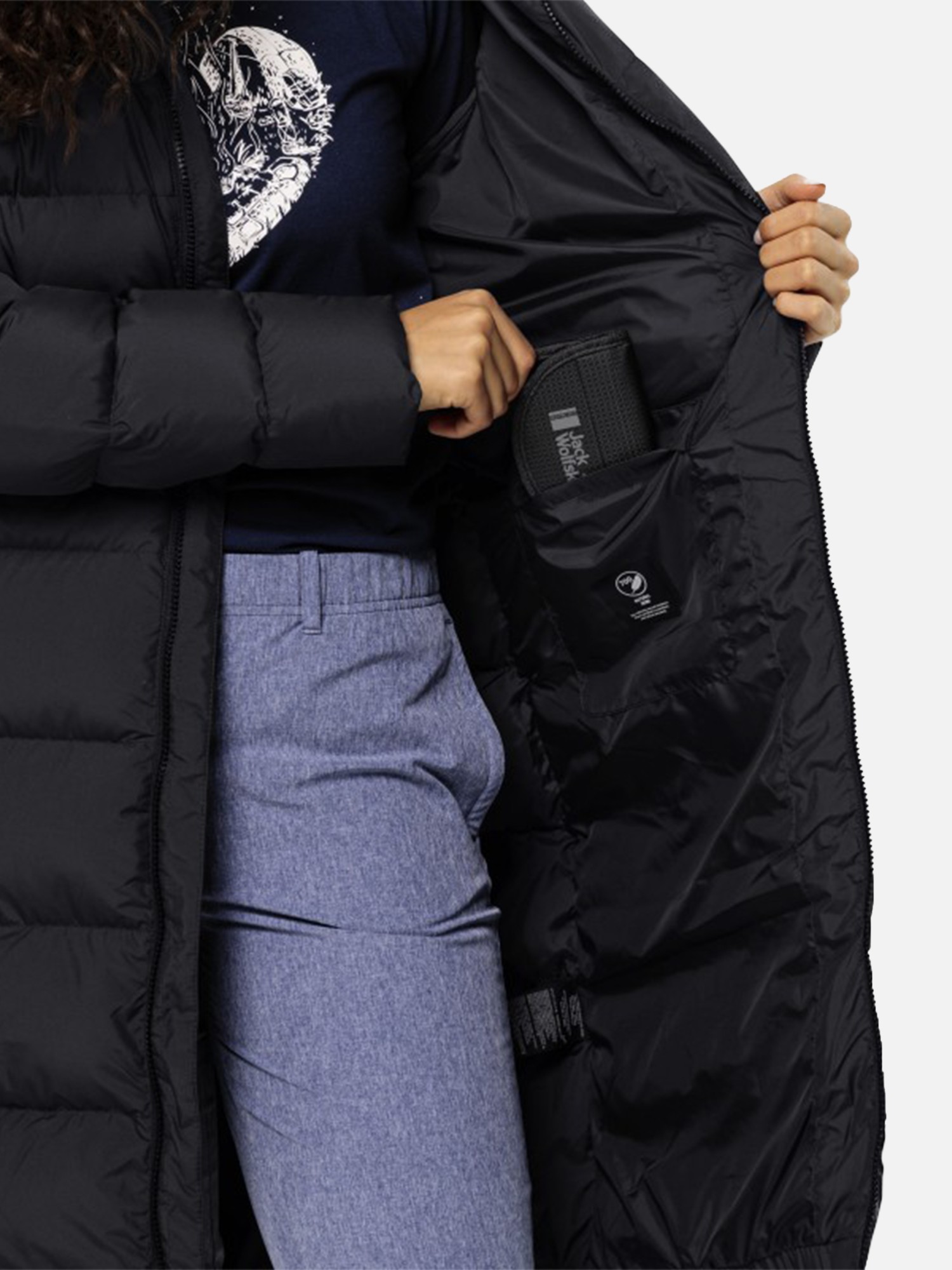 Куртка женская Jack Wolfskin FROZEN PALACE COAT W темно-серая 1204133-6350 изображение 4