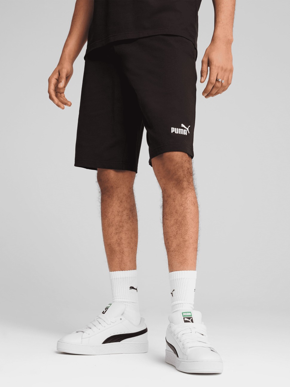 Шорти чоловічі Puma ESS No. 1 Logo Jersey Shorts чорні 68260001 — фото 2