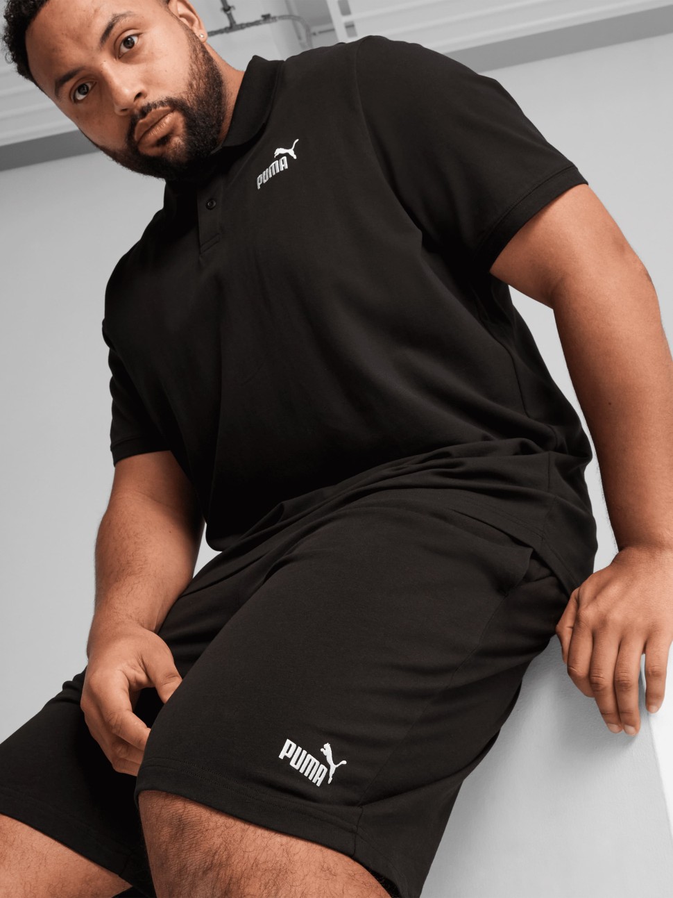 Шорти чоловічі Puma ESS No. 1 Logo Jersey Shorts чорні 68260001 — фото 5