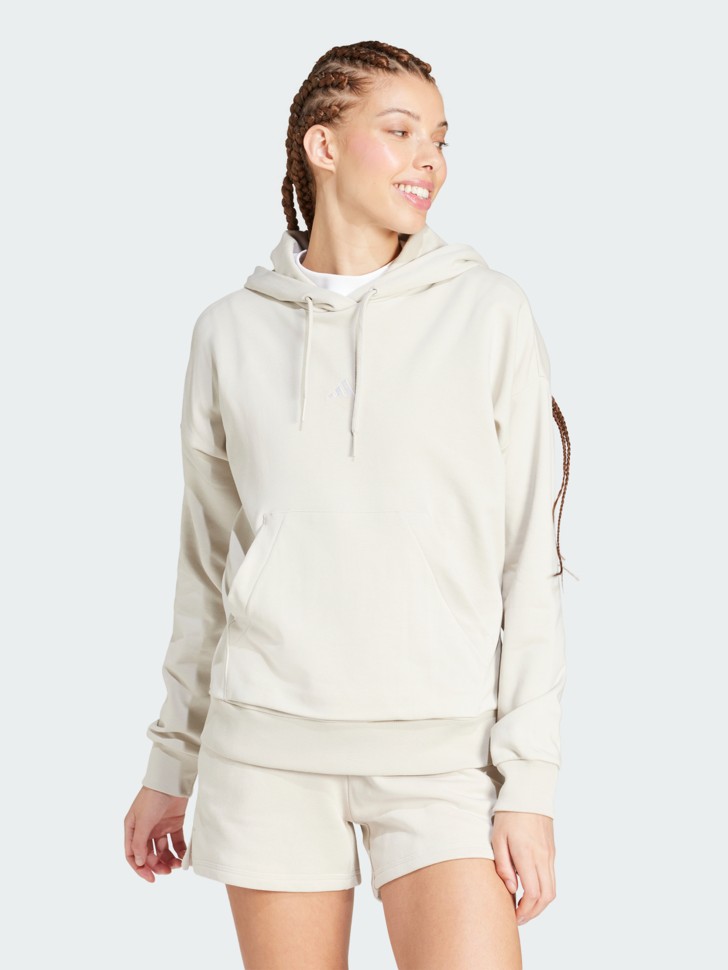 Толстовка женская Adidas W SL FT HD бежевая JC5934 изображение 2