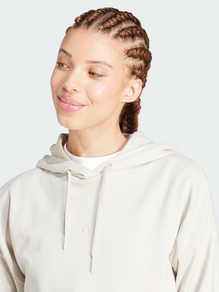Толстовка женская Adidas W SL FT HD бежевая JC5934 изображение 4