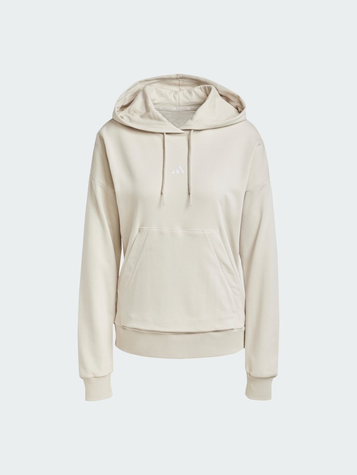 Толстовка женская Adidas W SL FT HD бежевая JC5934 изображение 7