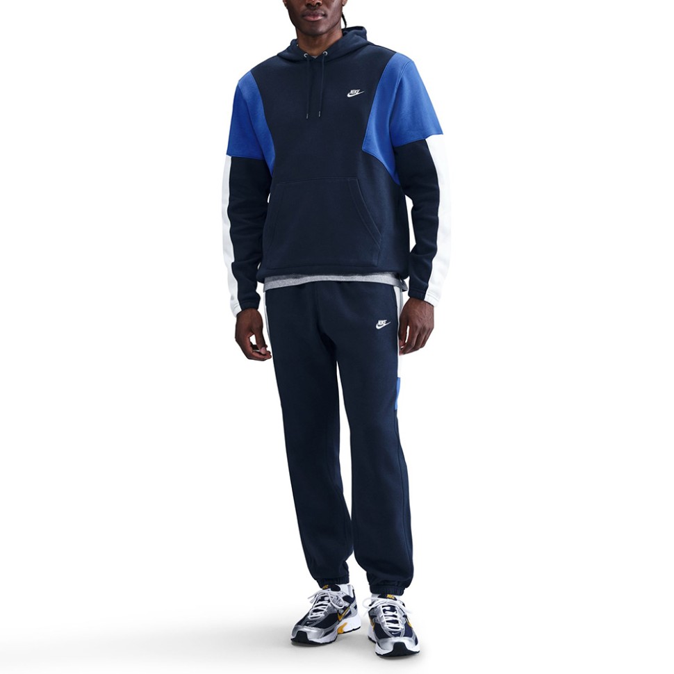 Костюм чоловічий Nike M NK CLUB FLEECE HDED TRACK GX темно-синій HV1165-451 изображение 1