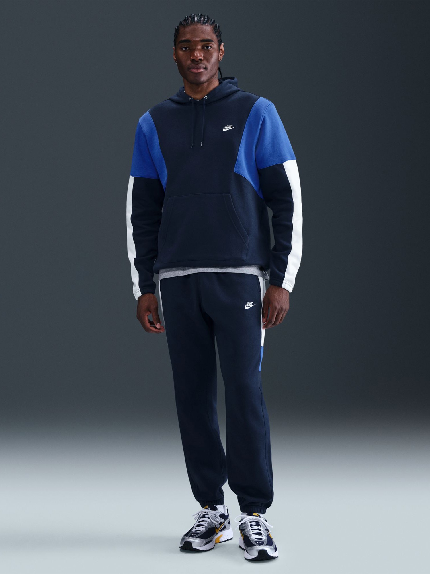 Костюм мужской Nike M NK CLUB FLEECE HDED TRACK GX темно-синий HV1165-451 изображение 2
