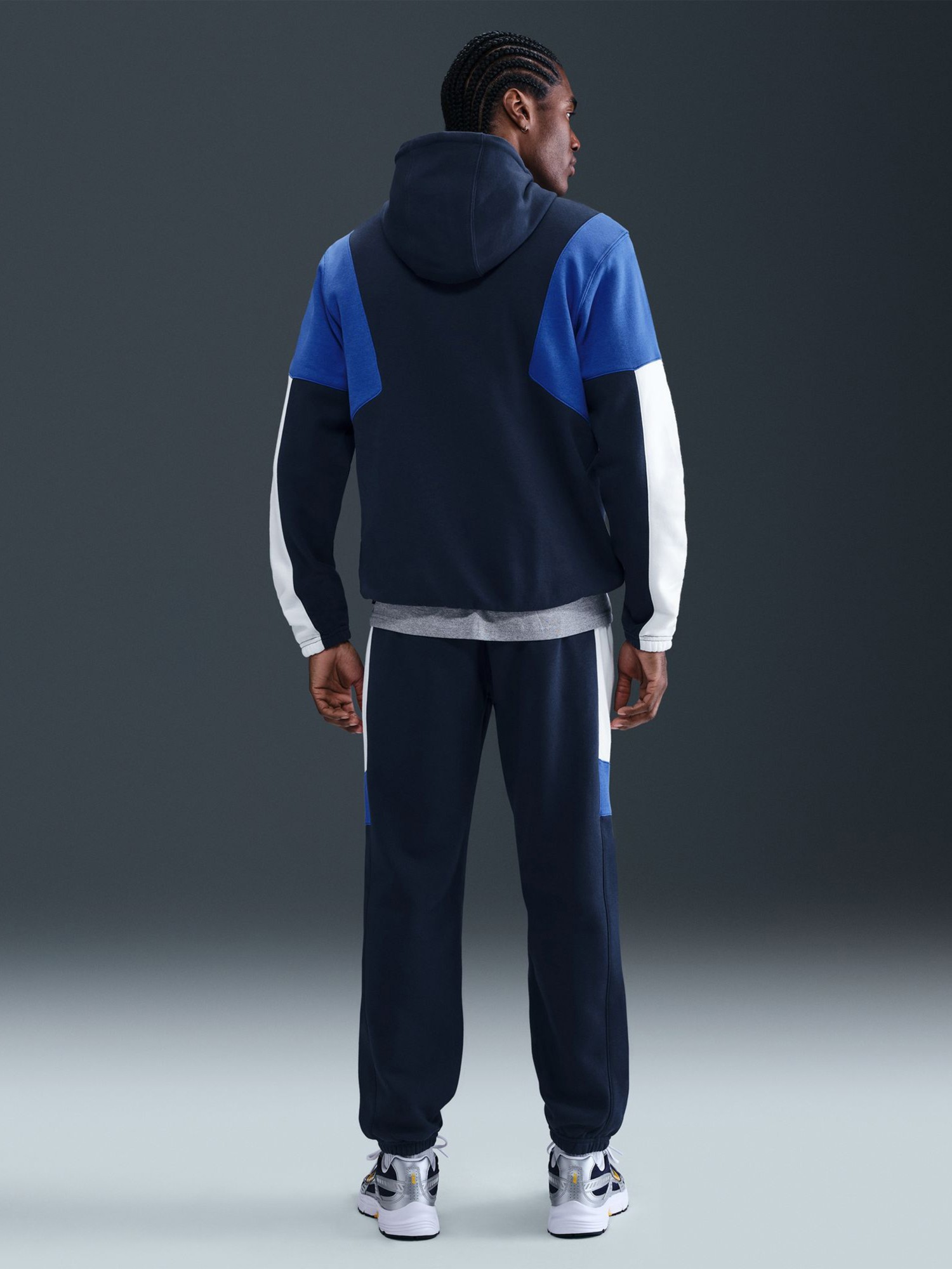 Костюм мужской Nike M NK CLUB FLEECE HDED TRACK GX темно-синий HV1165-451 изображение 3