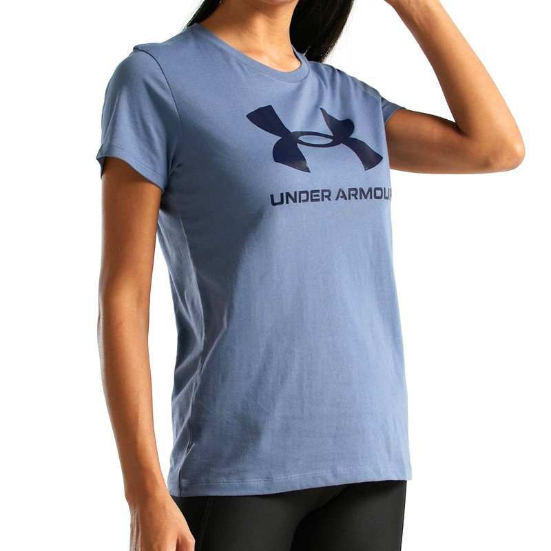 Футболка жіноча Under Armour Live Sportstyle Graphic Ssc синя 1356305-470 — фото 1