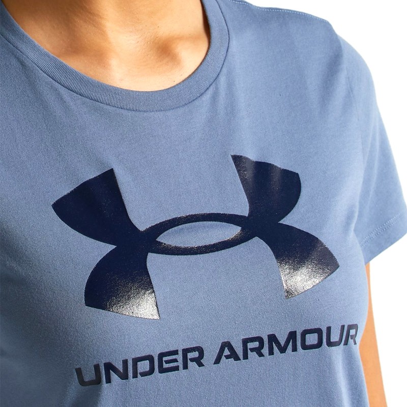 Футболка жіноча Under Armour Live Sportstyle Graphic Ssc синя 1356305-470 — фото 2