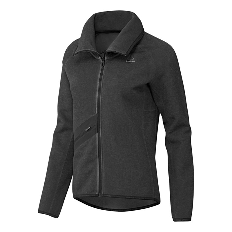 Толстовка женская Reebok Quik Cotton Washed черная BK2010 изображение 1