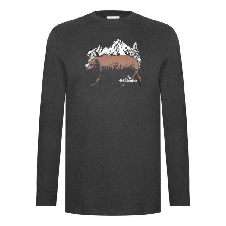  Футболка с длинным рукавом мужская Columbia Blue Reef™ LS Graphic Tee черная 1937541-011 изображение 1