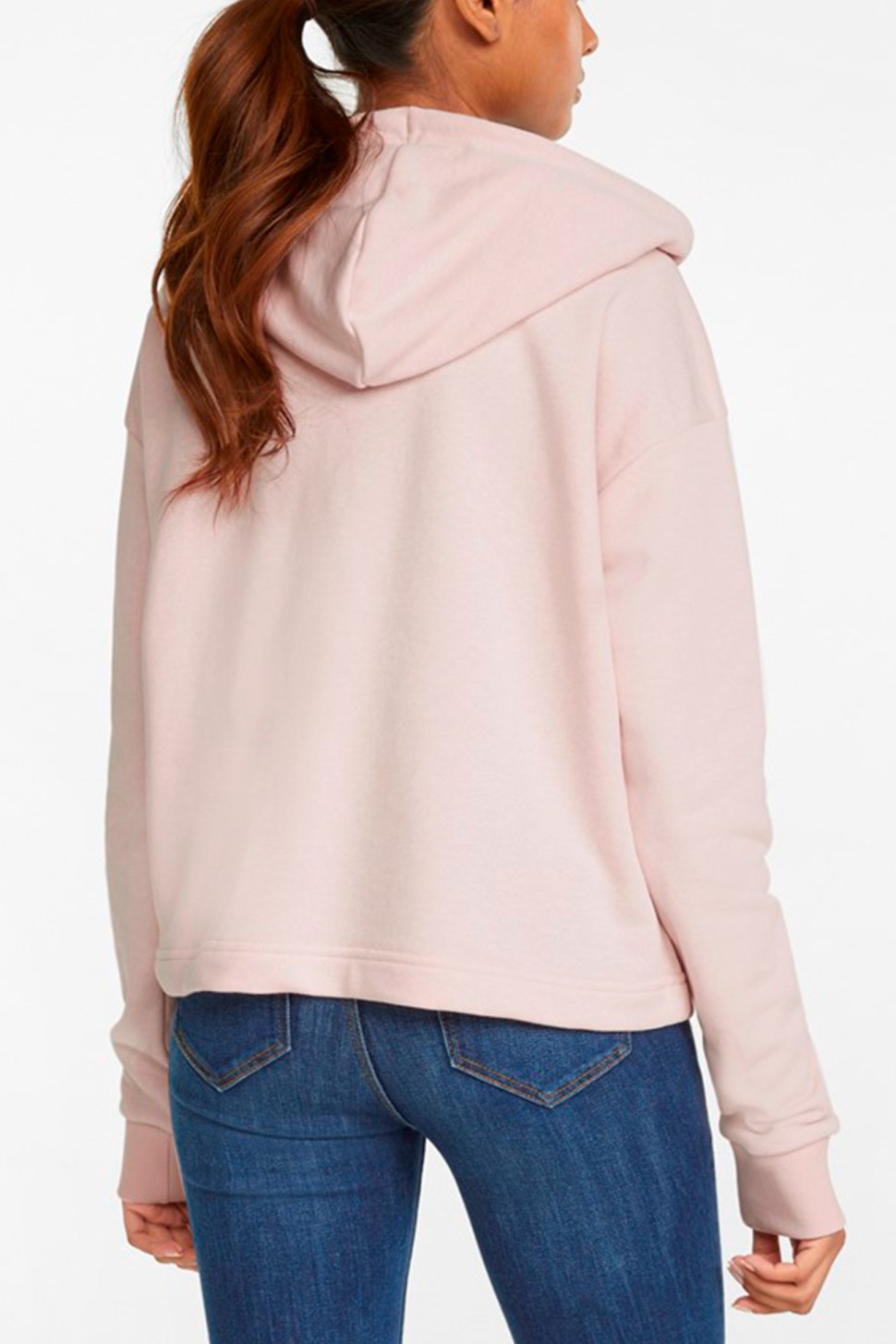 Толстовка жіноча Puma Power Tape Cropped Hoodie рожева 84843116 — фото 3