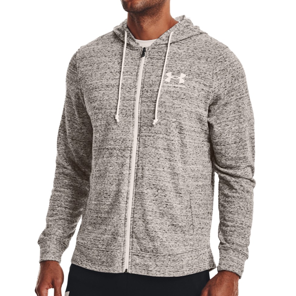 Толстовка мужская Under Armour UA Rival Terry LC FZ серая 1370409-112