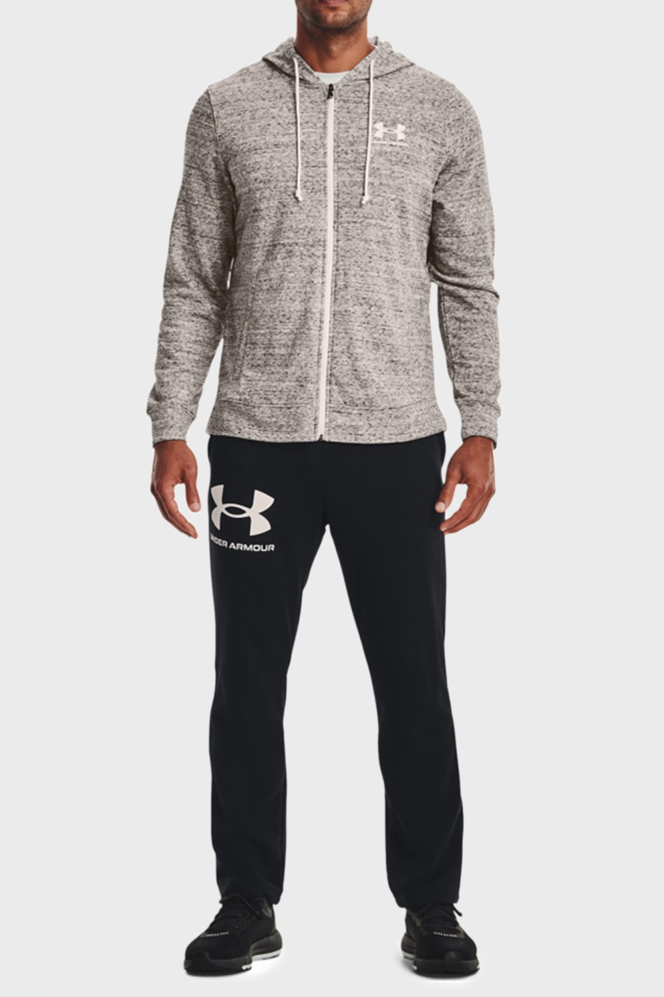 Толстовка мужская Under Armour UA Rival Terry LC FZ серая 1370409-112 — фото 2