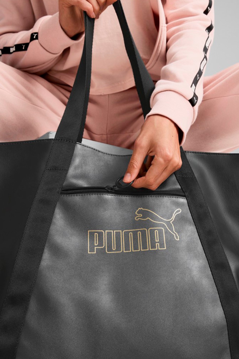 Сумка Puma Core Up Large Shopper чорна 07915201 — фото 3