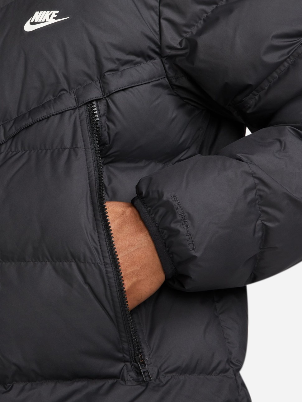 Куртка мужская Nike M Nk Sf Wr Pl-Fld Hd Parka черная DR9609-010 — фото 10