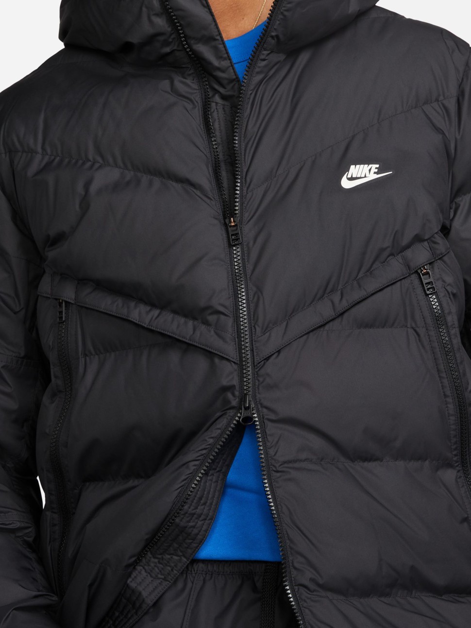 Куртка мужская Nike M Nk Sf Wr Pl-Fld Hd Parka черная DR9609-010 — фото 11