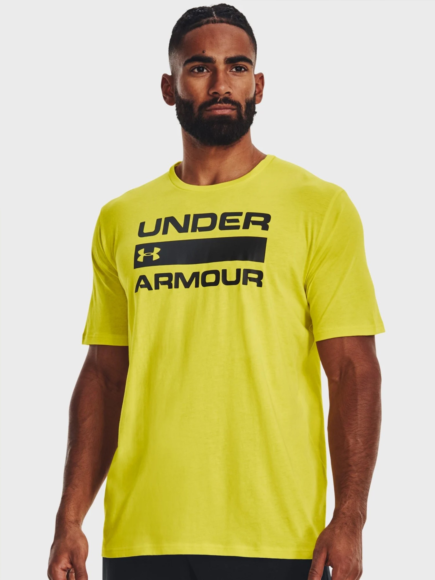 Футболка чоловіча Under Armour UA TEAM ISSUE WORDMARK SS жовта 1329582-799 изображение 2