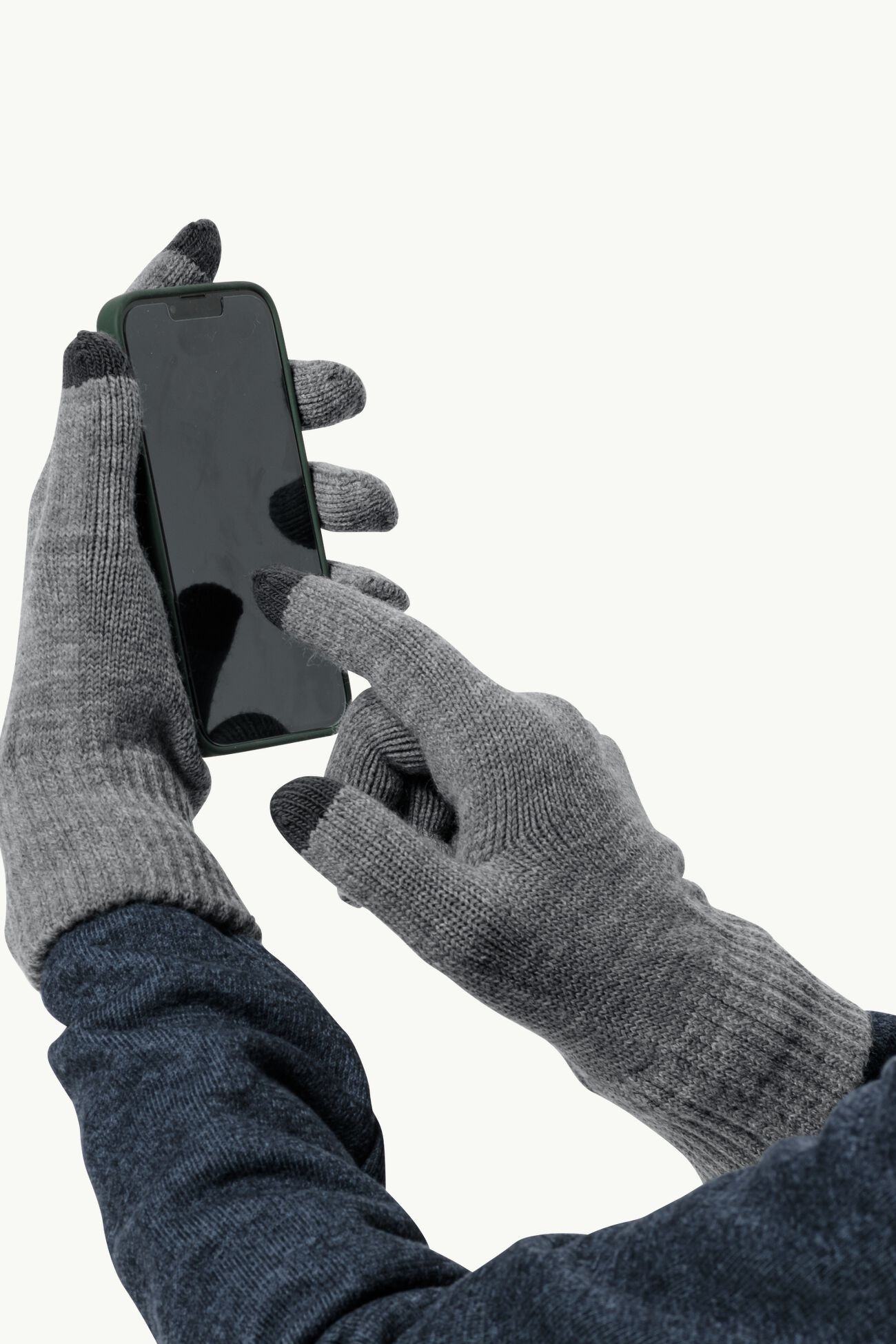 Перчатки мужские Jack Wolfskin RIB GLOVE серые 1911681-6110 изображение 3