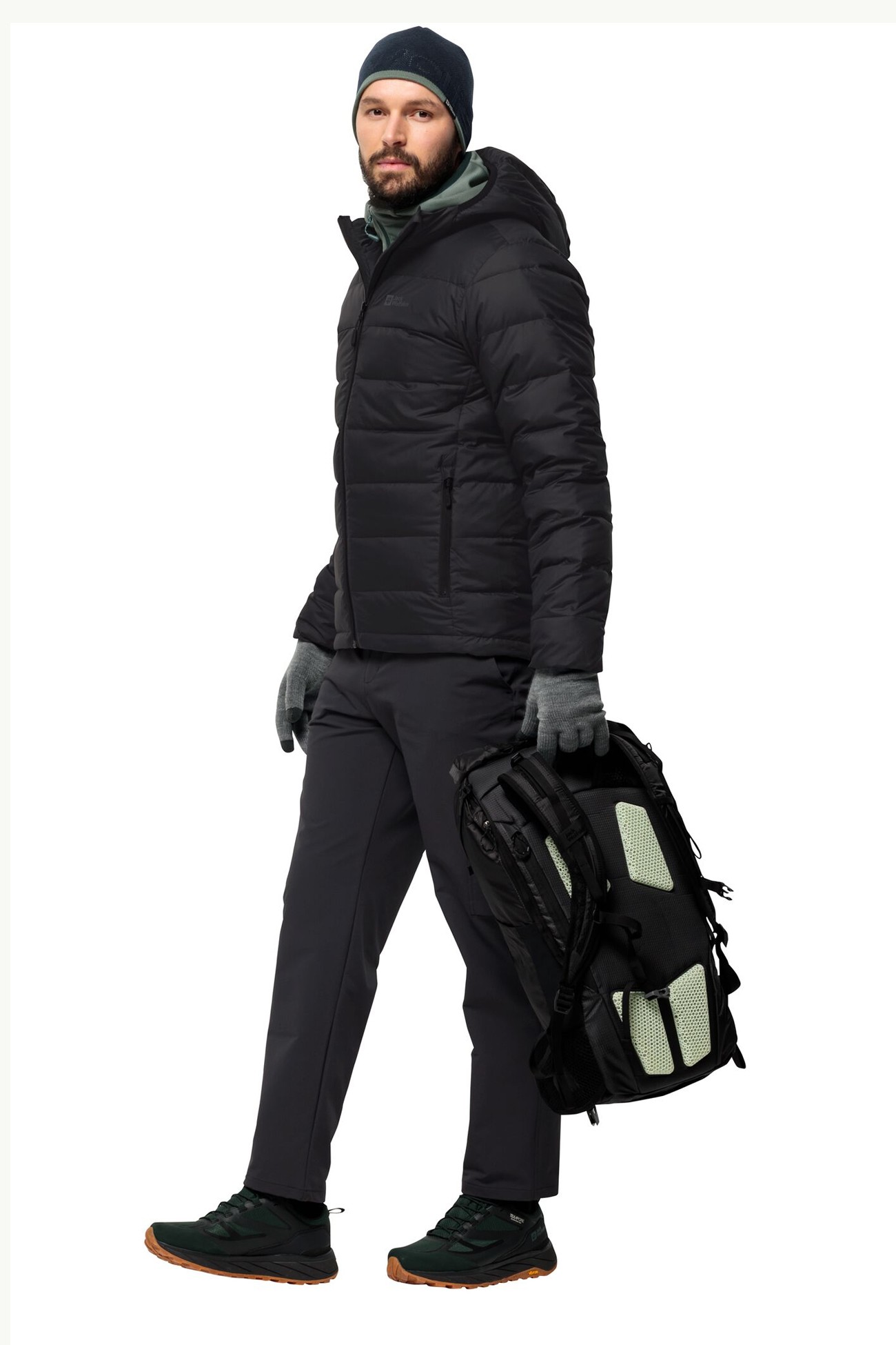 Перчатки мужские Jack Wolfskin RIB GLOVE серые 1911681-6110 изображение 4