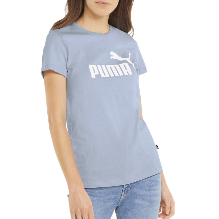 Футболка женская Puma Ess Logo Tee (S) Arctic Ice голубая 58677583 изображение 1