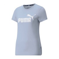 Футболка женская Puma Ess Logo Tee (S) Arctic Ice голубая 58677583 изображение 2