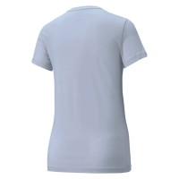 Футболка женская Puma Ess Logo Tee (S) Arctic Ice голубая 58677583 изображение 3