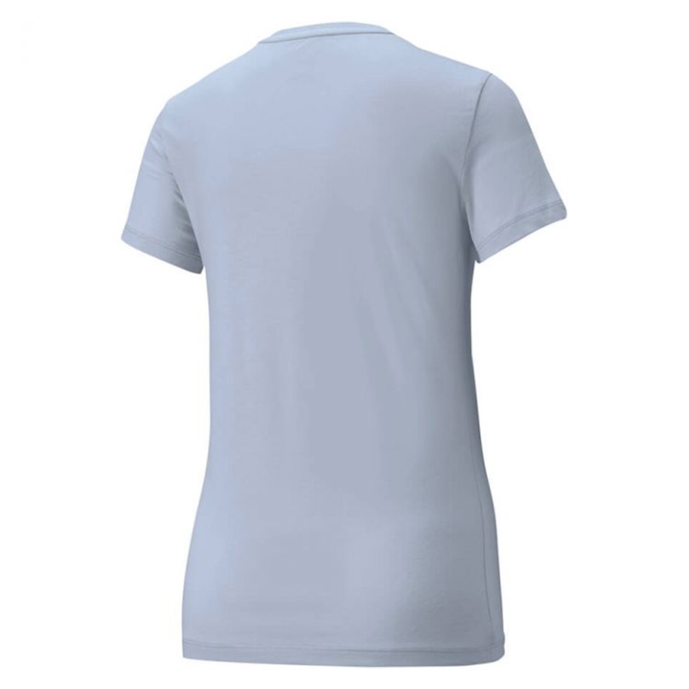 Футболка женская Puma Ess Logo Tee (S) Arctic Ice голубая 58677583 изображение 3
