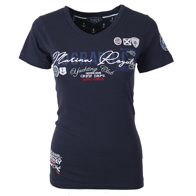 Футболка жіноча Geographical Norway синя SQ642F-450 изображение 1