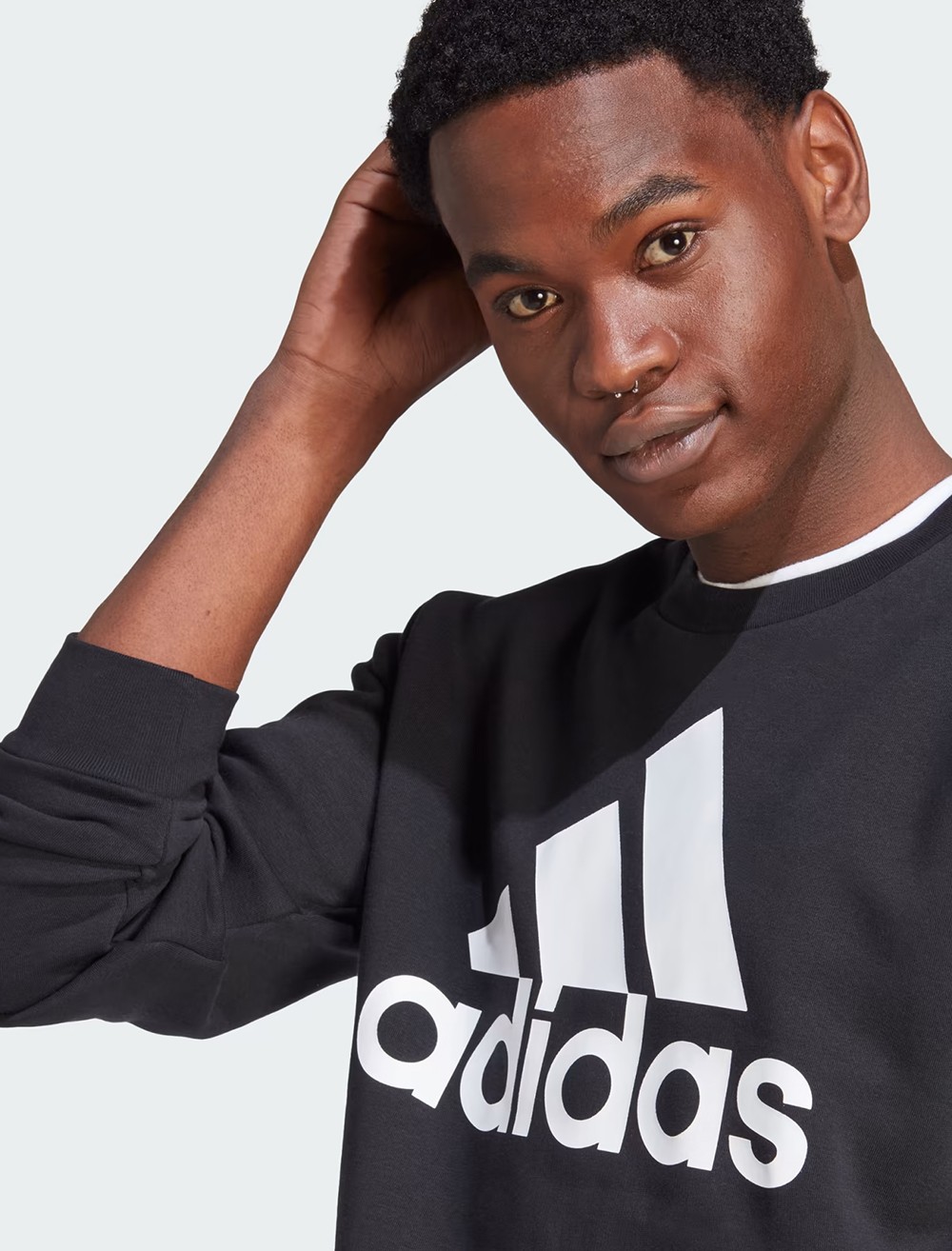 Толстовка мужская Adidas M BL FL SWT черная IB3995 изображение 4