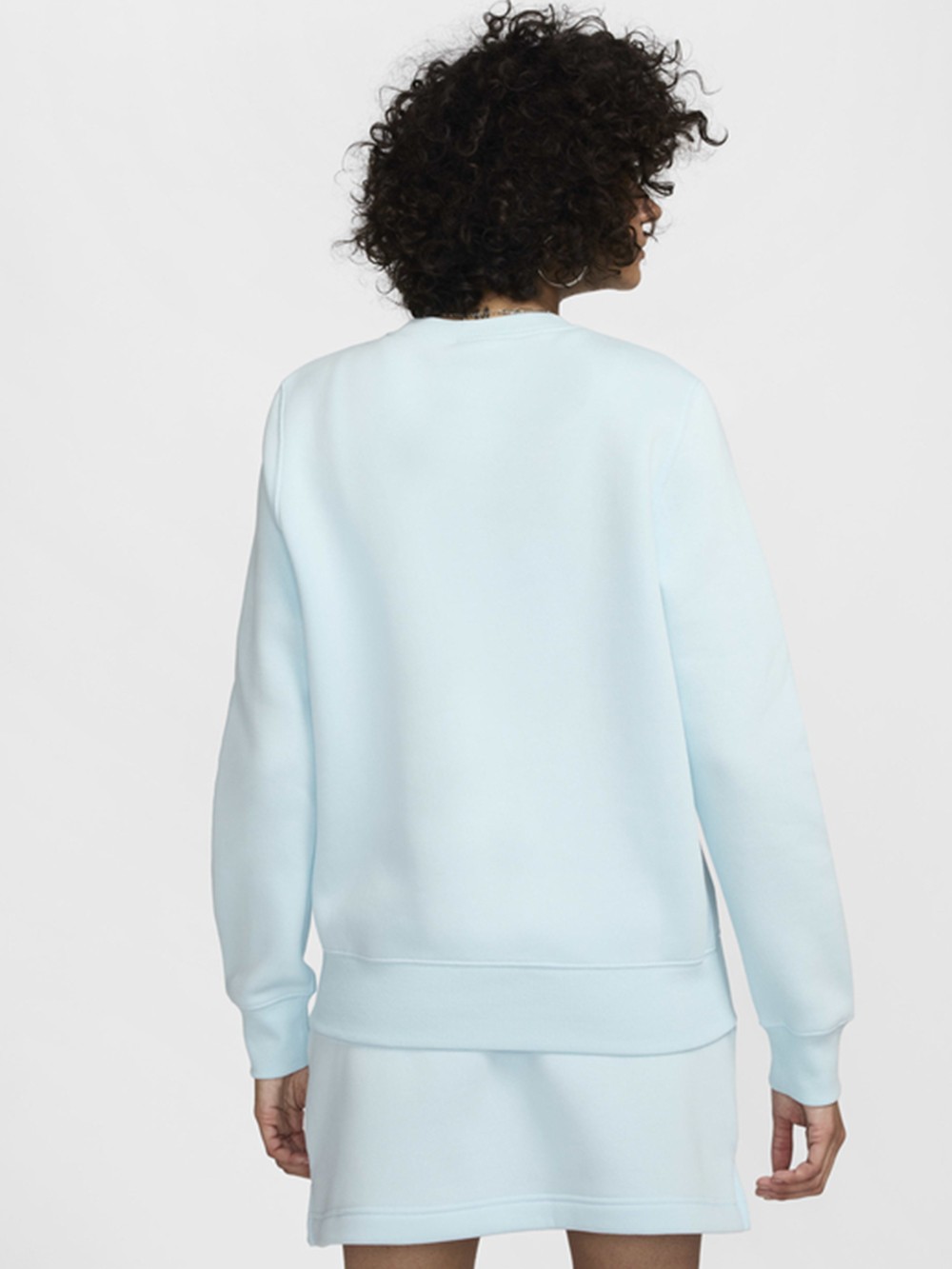 Толстовка женская Nike W NSW PHNX FLC STD CREW голубая DQ5751-474 изображение 3