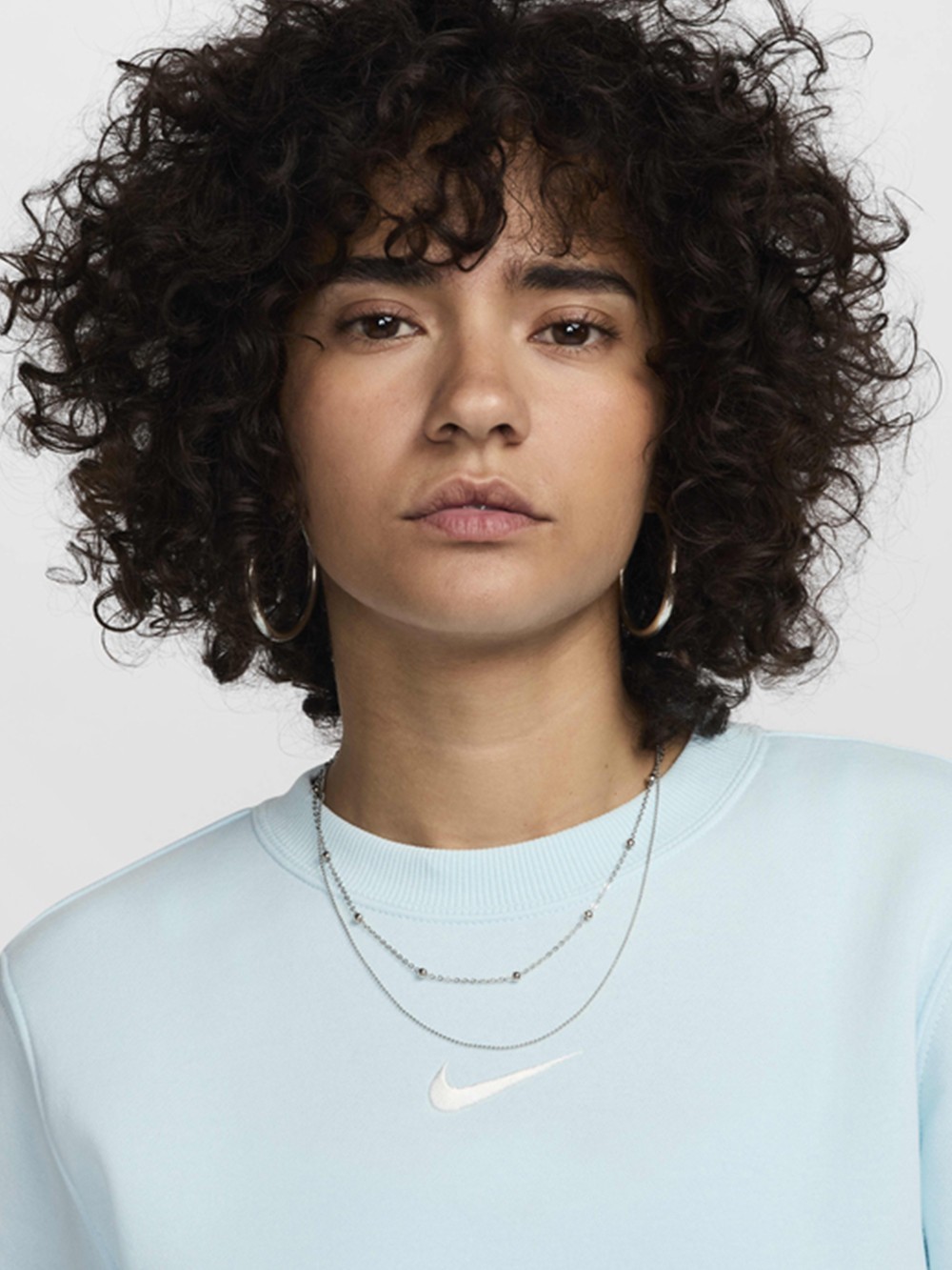 Толстовка женская Nike W NSW PHNX FLC STD CREW голубая DQ5751-474 изображение 4