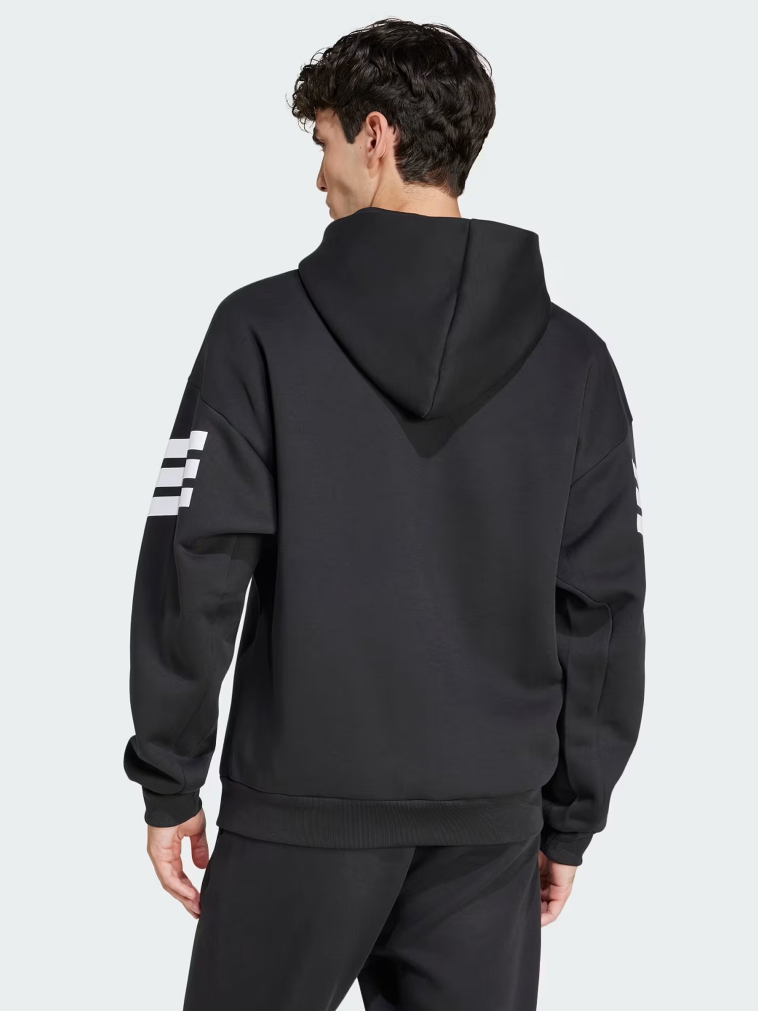 Толстовка чоловіча Adidas M FI 3S FZ чорна JD4827 изображение 3