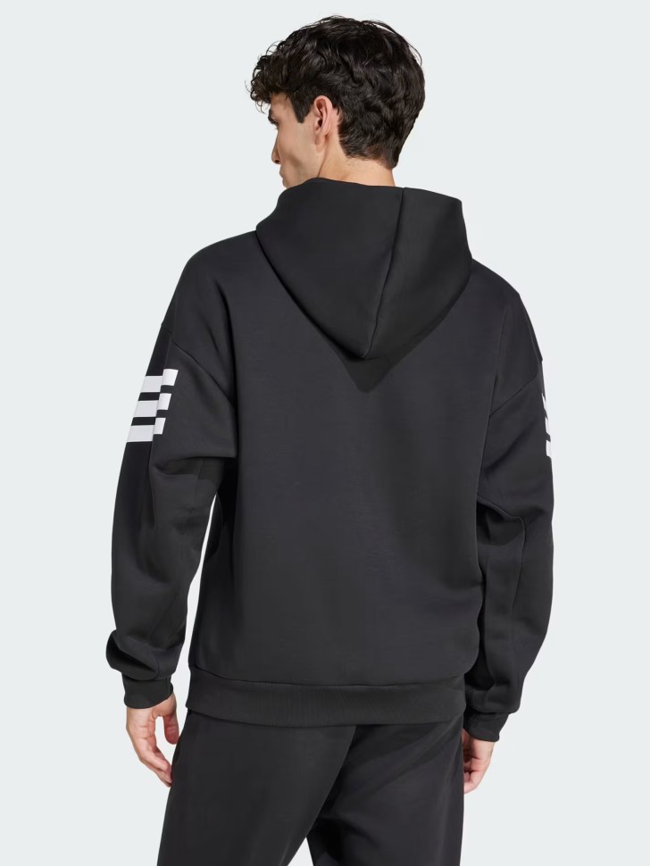 Толстовка мужская Adidas M FI 3S FZ черная JD4827 изображение 3
