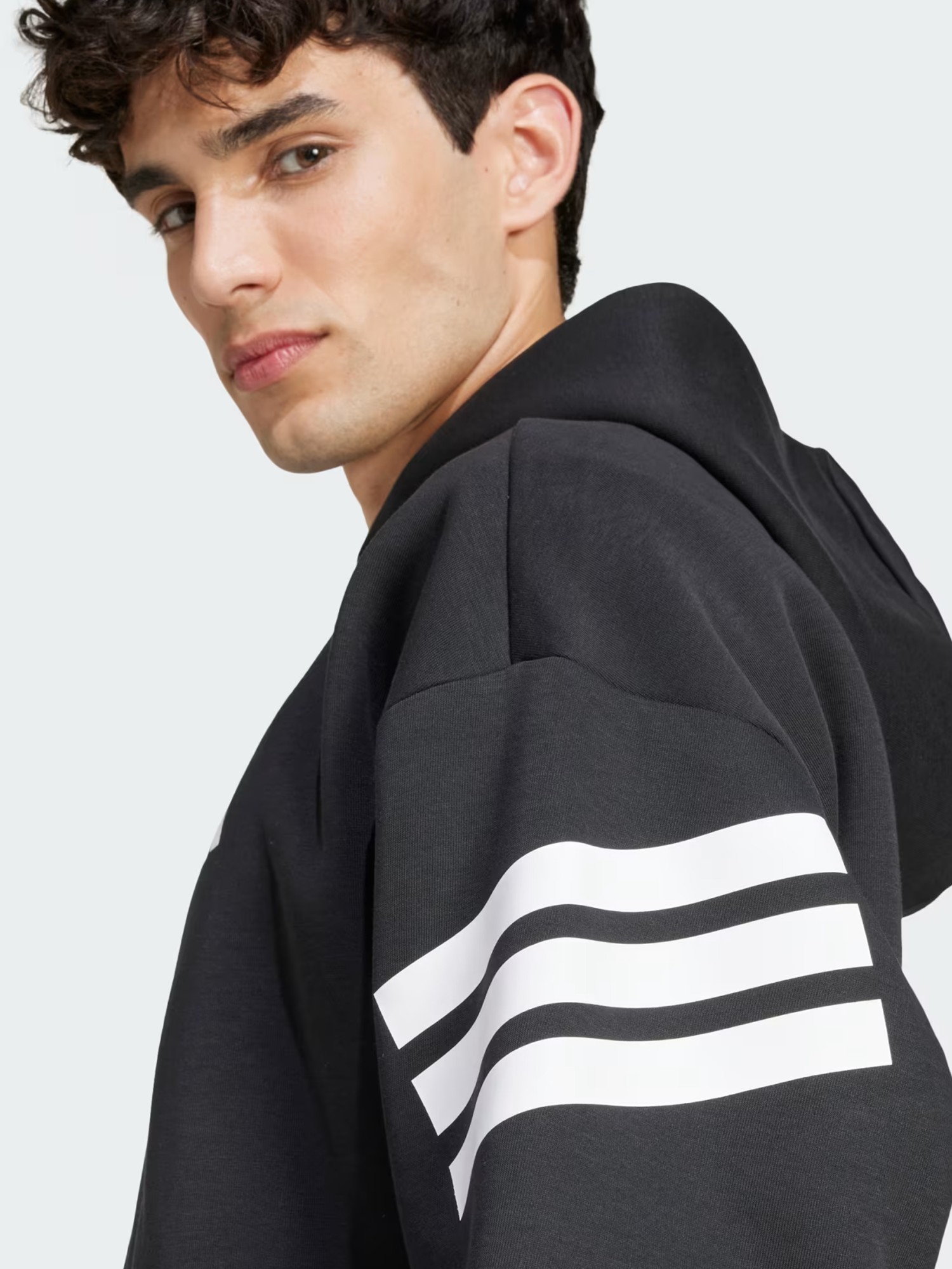 Толстовка чоловіча Adidas M FI 3S FZ чорна JD4827 изображение 5