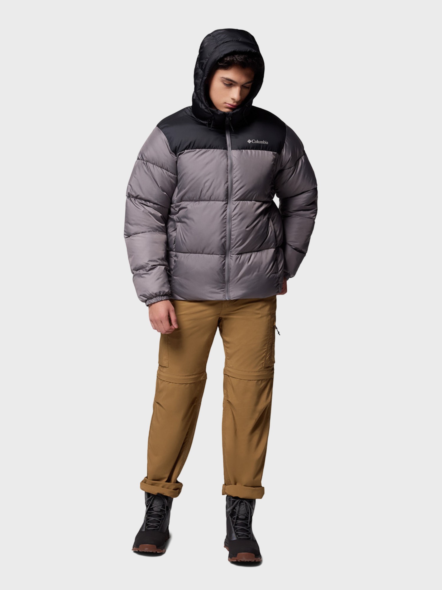 Куртка чоловіча Columbia Puffect™ II Hooded Jacket темно-сіра 2086851-023 изображение 9