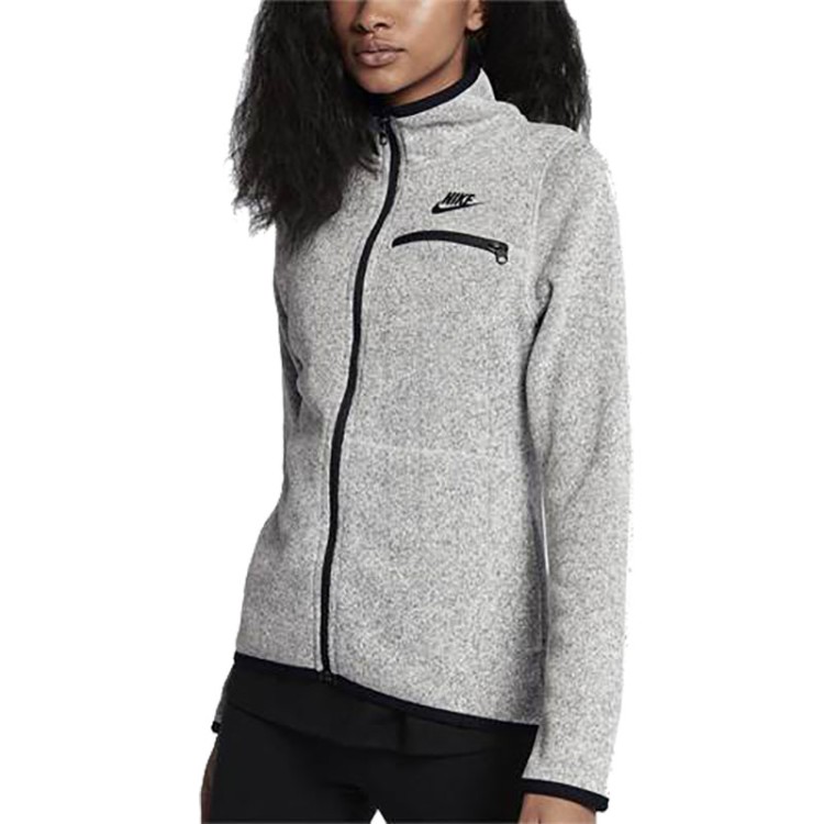 Толстовка женская Nike W NSW JKT FZ SUMMIT серая 914396-063 изображение 2