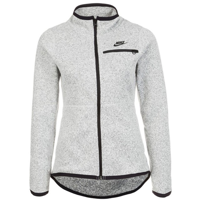 Толстовка женская Nike W NSW JKT FZ SUMMIT серая 914396-063 — Sport City Толстовка женская Nike W NSW JKT FZ SUMMIT серая 914396-063