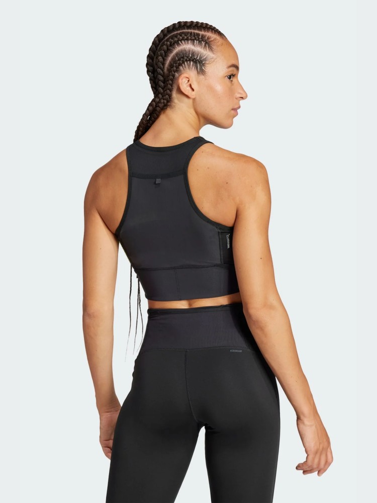 Майка жіноча Adidas ADIZERO CROP W чорна JN7162 изображение 3