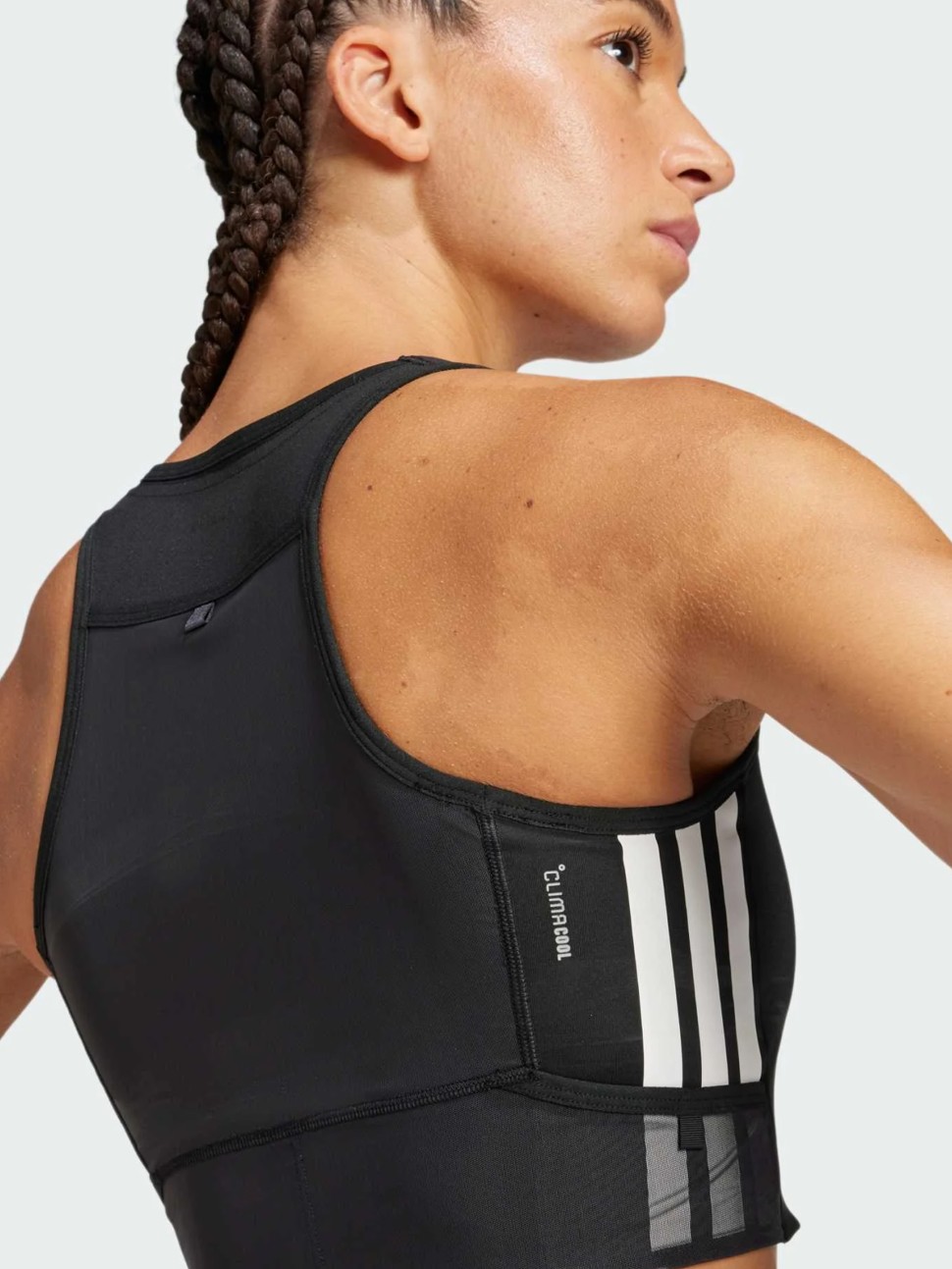 Майка жіноча Adidas ADIZERO CROP W чорна JN7162 — фото 5