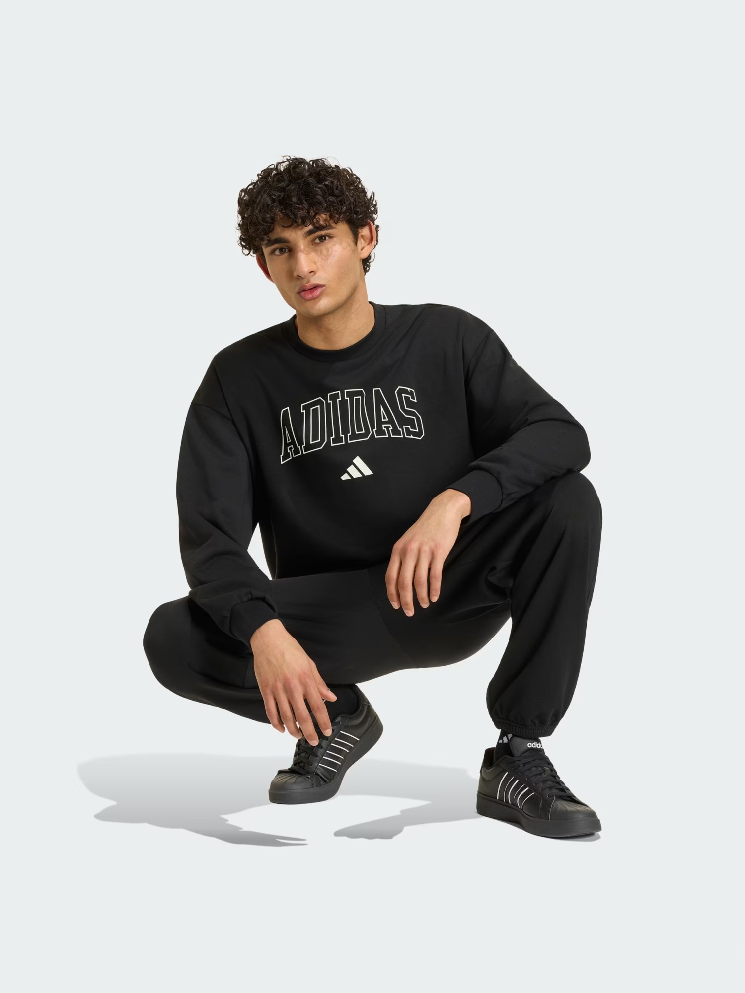 Толстовка мужская Adidas M COLL FT CRW черная KF4252 изображение 7