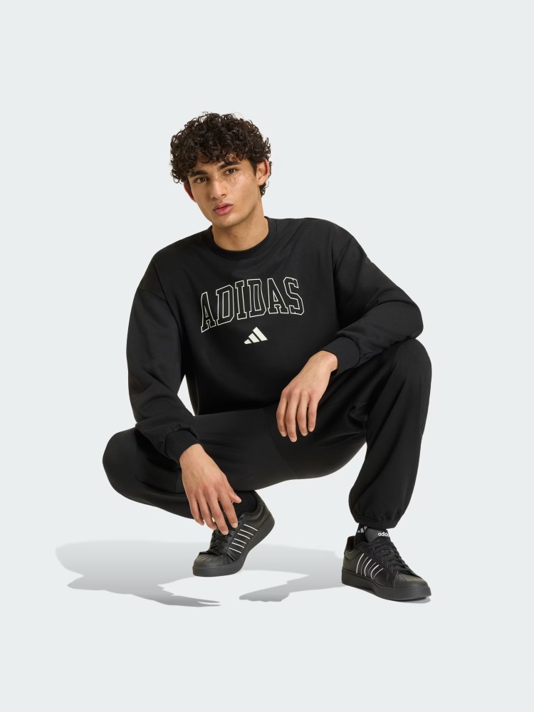 Толстовка мужская Adidas M COLL FT CRW черная KF4252 изображение 7