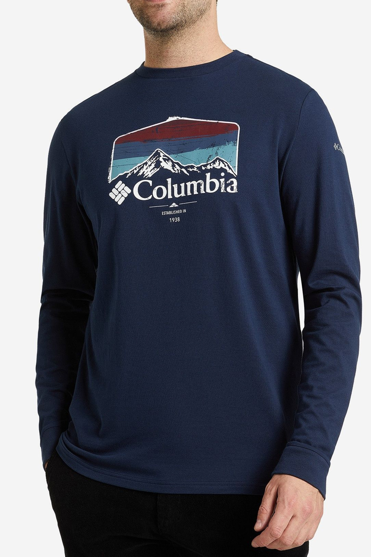 Футболка чоловіча Columbia Blue Reef™ LS Graphic Tee  темно-синя 1937541-466 изображение 2