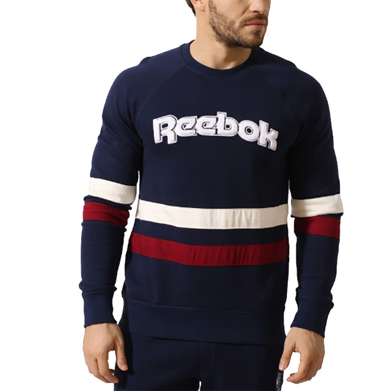 Толстовка мужская Reebok Chenille Crewneck синяя BK4933 изображение 3