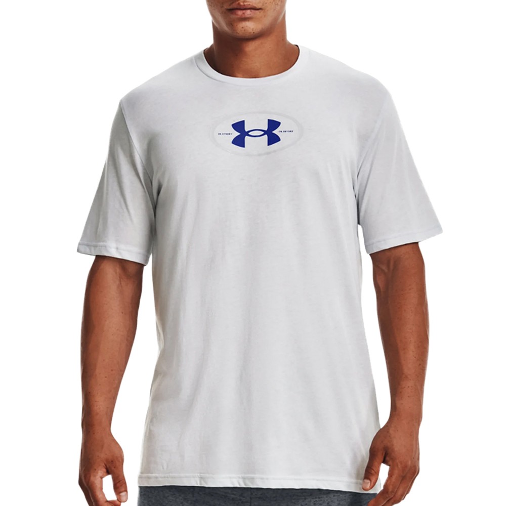 Футболка чоловіча Under Armour UA ARMOUR REPEAT SS біла 1371264-014 изображение 1