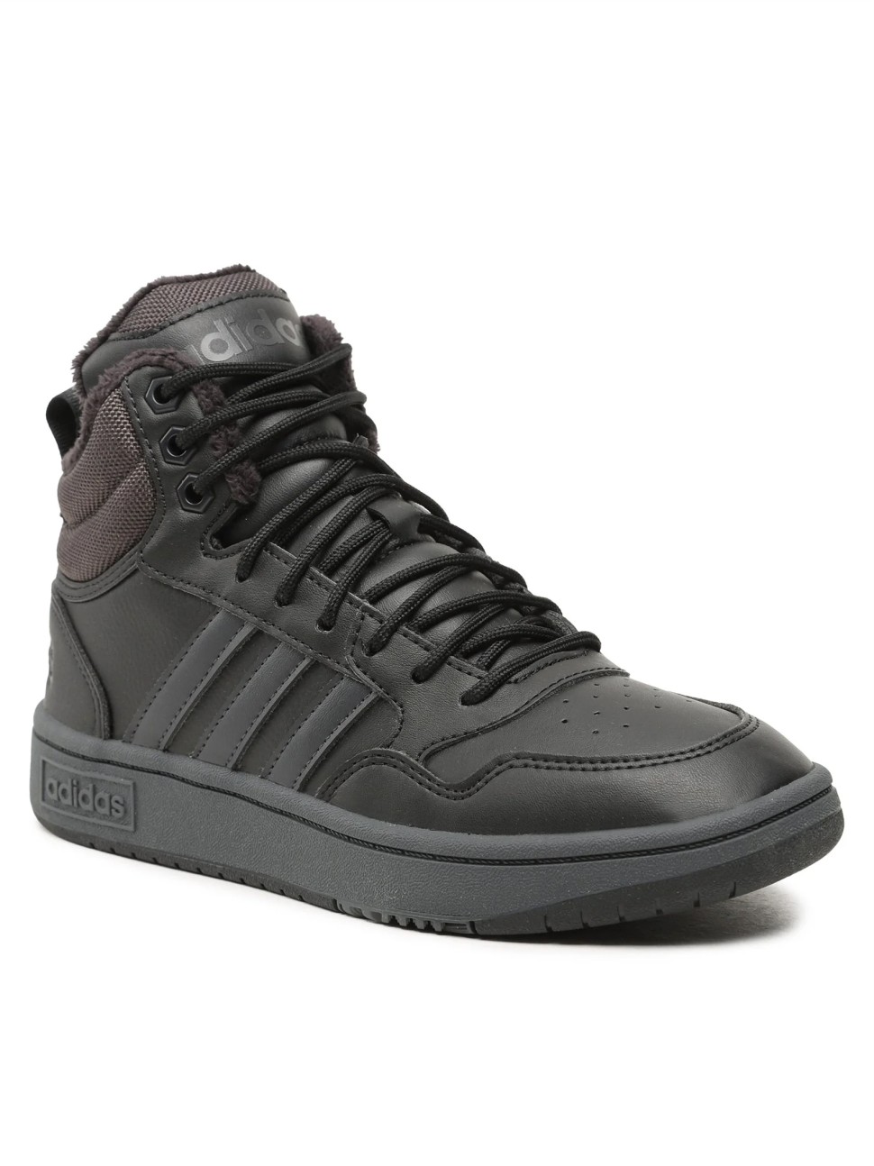 Кросівки чоловічі Adidas HOOPS 3.0 MID WTR чорні GW6421 — фото 2