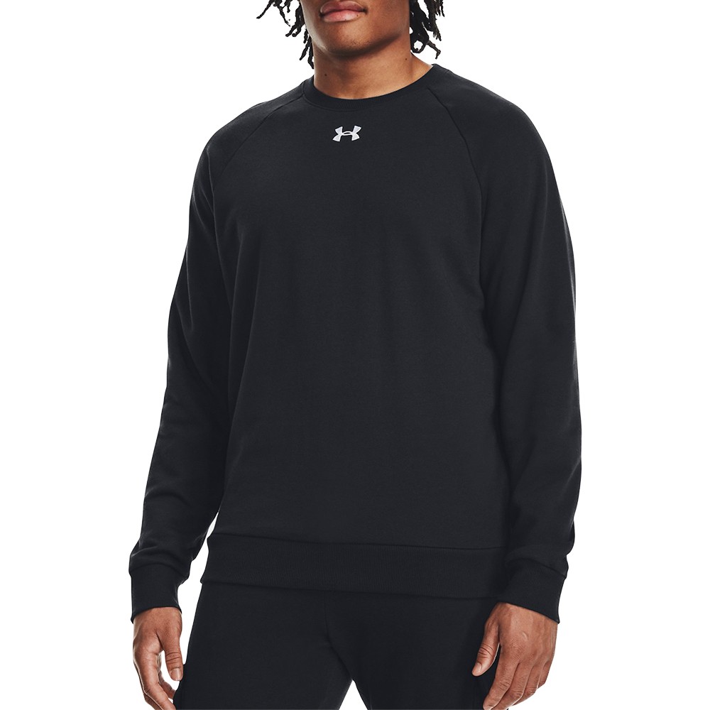 Толстовка мужская Under Armour UA Rival Fleece Crew черная 1379755-001