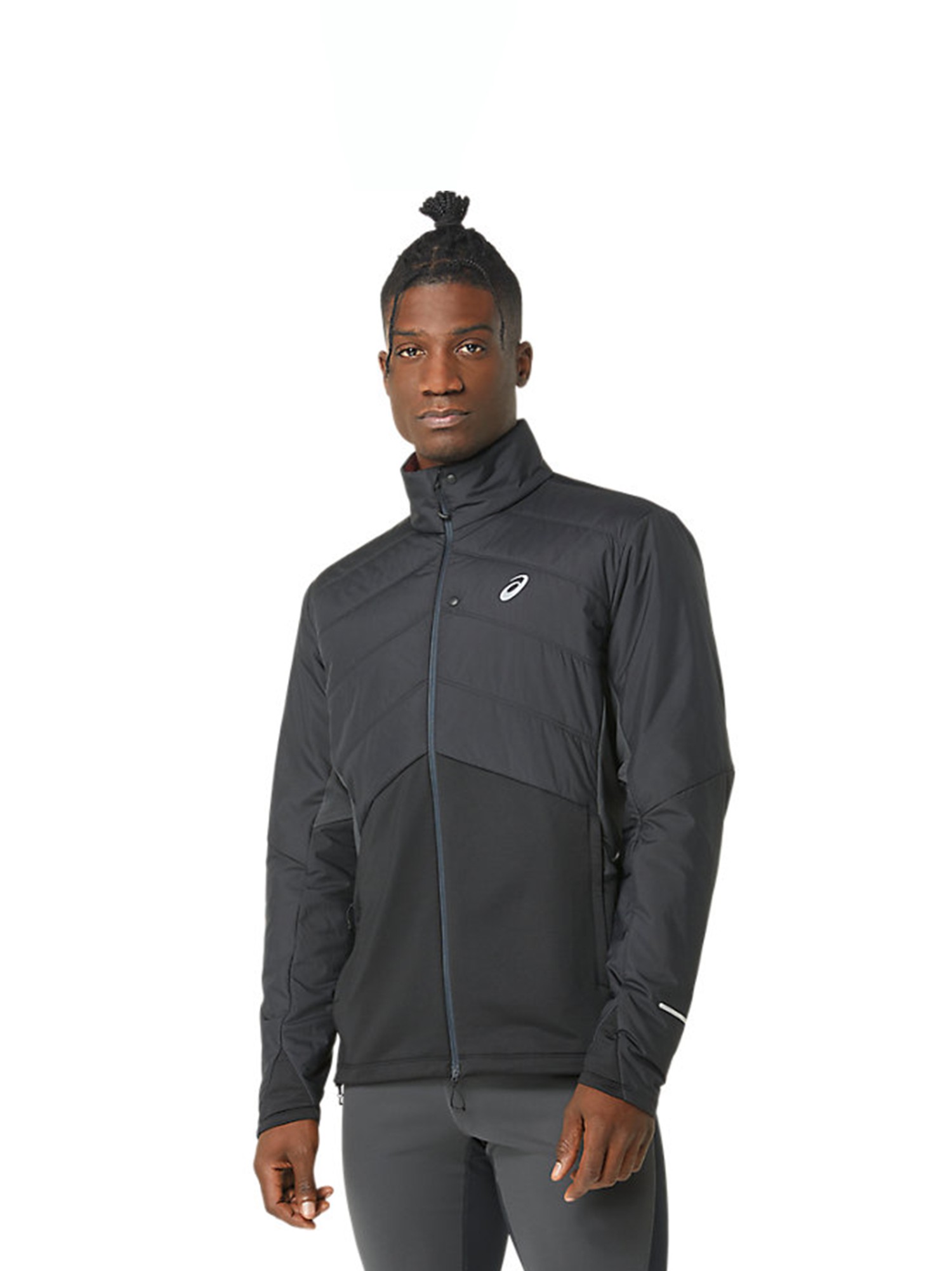 Ветровка мужская Asics Winter Run Jacket черная 2011C883-001 изображение 2