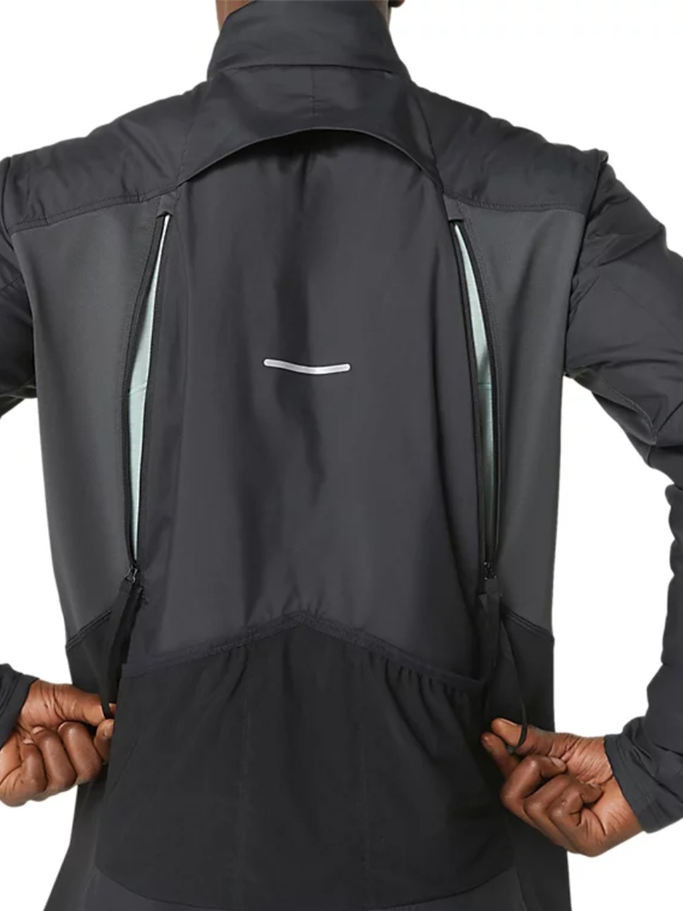 Вітрівка чоловіча Asics Winter Run Jacket чорна 2011C883-001 — фото 5
