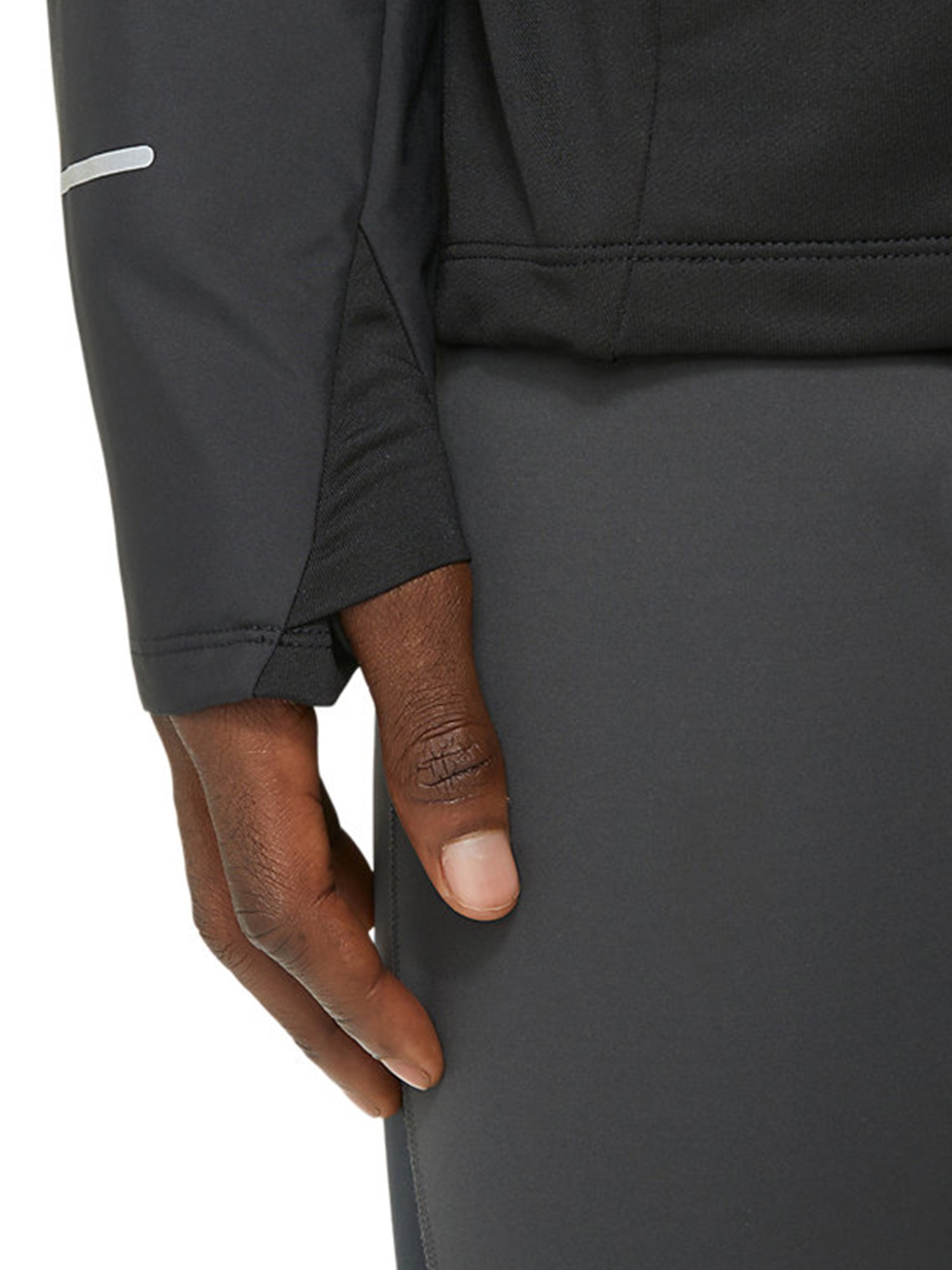 Ветровка мужская Asics Winter Run Jacket черная 2011C883-001 изображение 7