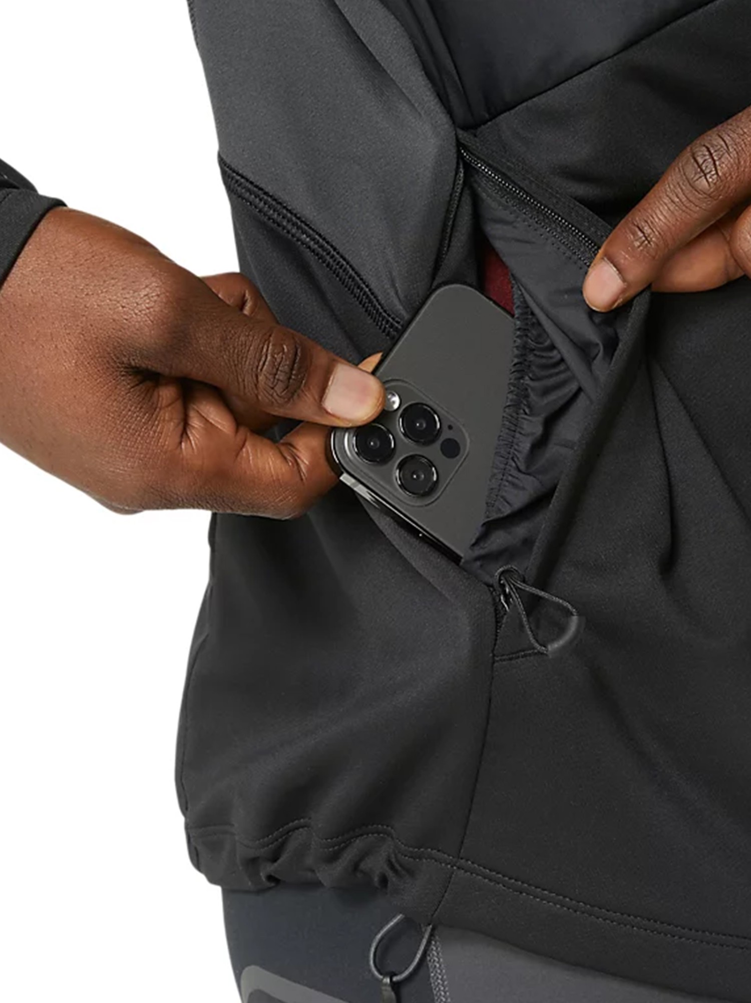 Ветровка мужская Asics Winter Run Jacket черная 2011C883-001 изображение 8