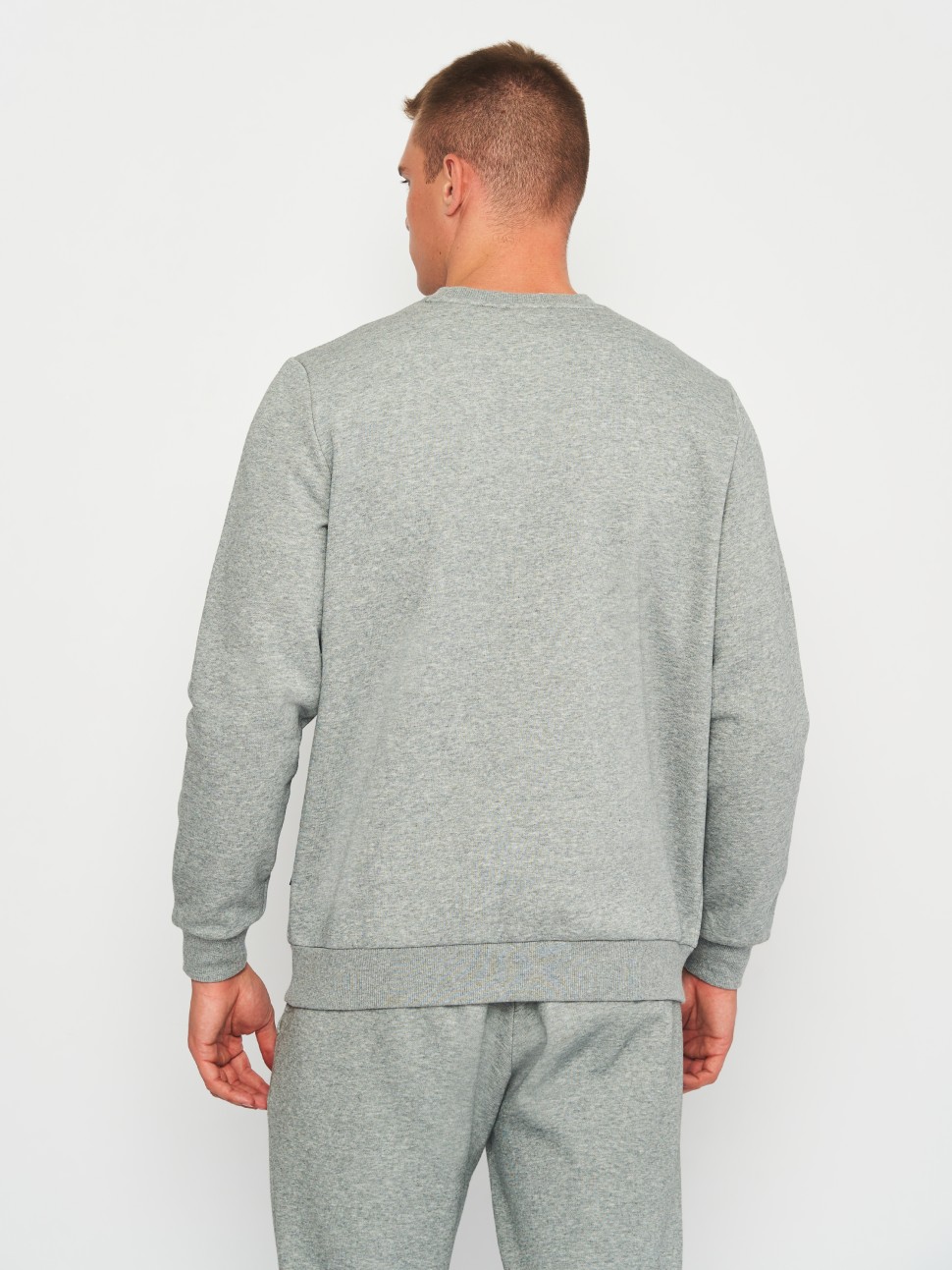 Толстовка чоловіча Puma ESS Small Logo Crew FL сіра 58668203 — фото 3